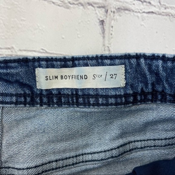 Pilcro and Letterpress Anthropology High-Rise Slim Boyfriend Denim Shorts 27 - Picture 8 of 15